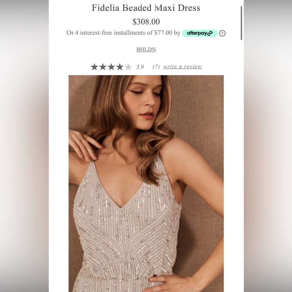 BHLDN Beaded Maxi Dress